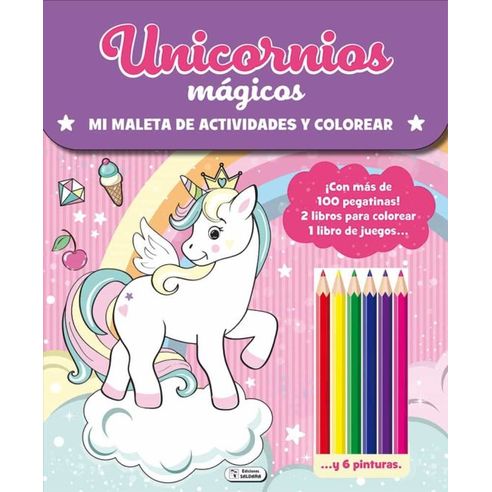 UNICORNIOS MAGICOS MI MALETA DE ACTIVIDADES Y COLOREAR