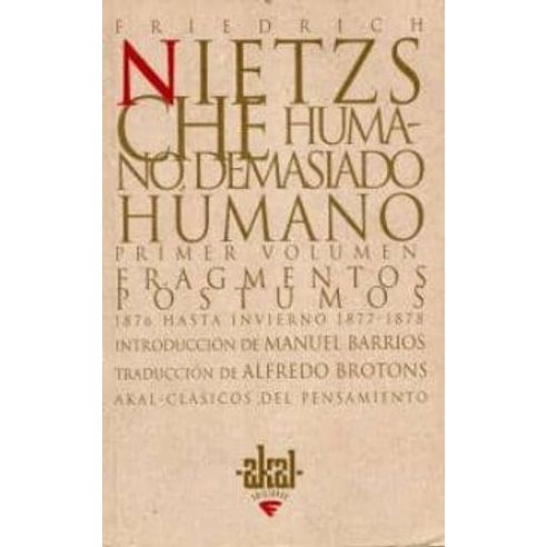 HUMANO DEMASIADO HUMANO 2 TOMOS