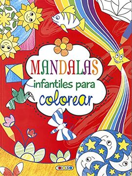 MANDALAS INFANTILES PARA COLOREAR ROJO