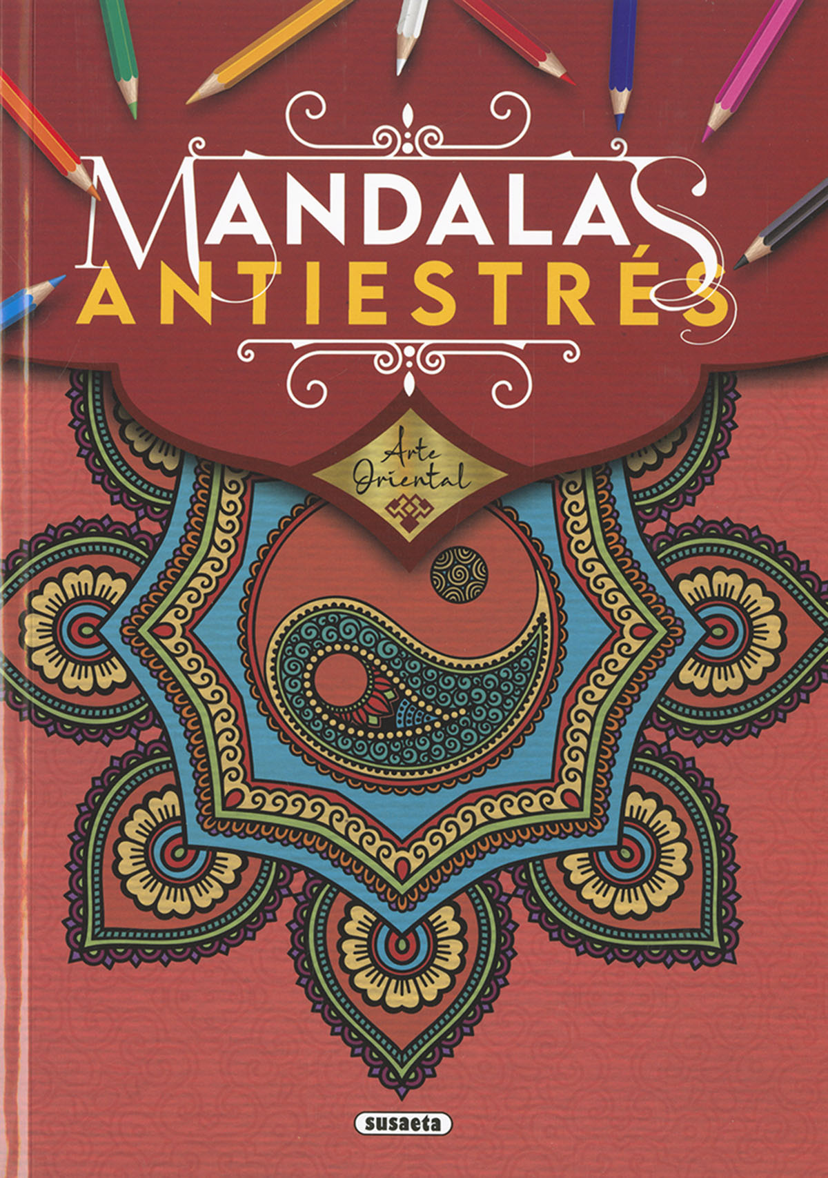 ARTE ORIENTAL MANDALAS ANTIESTRES ROJO