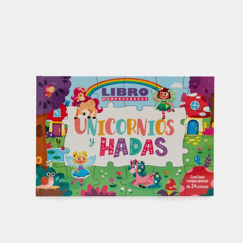 UNICORNIOS Y HADAS LIBRO ROMPECABEZAS