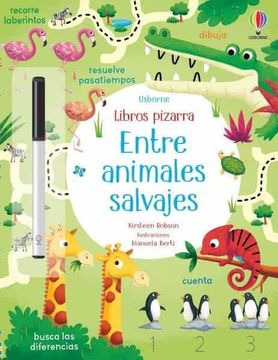 ENTRE ANIMALES SALVAJES LIBROS PIZARRA CON ROTULADOR BORRABLE